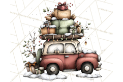 Homespun Christmas Reindeer Roadtrip PNG Clipart Product Image 5