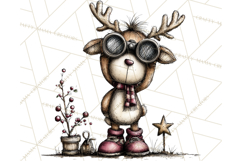 Homespun Christmas Reindeer Roadtrip PNG Clipart Product Image 2