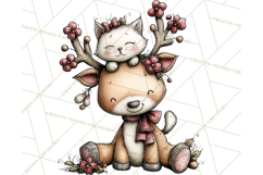 Homespun Christmas Reindeer Roadtrip PNG Clipart Product Image 3