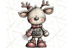 Homespun Christmas Reindeer Roadtrip PNG Clipart Product Image 5