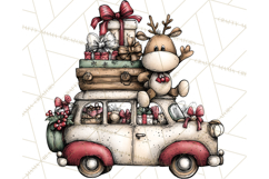 Homespun Christmas Reindeer Roadtrip PNG Clipart Product Image 2