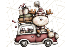Homespun Christmas Reindeer Roadtrip PNG Clipart Product Image 3