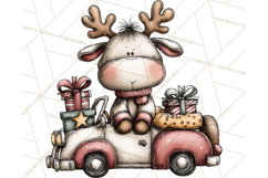 Homespun Christmas Reindeer Roadtrip PNG Clipart Product Image 3