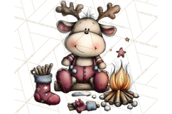 Homespun Christmas Reindeer Roadtrip PNG Clipart Product Image 5