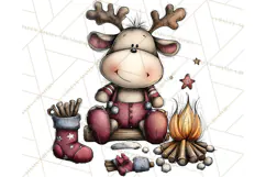 Homespun Christmas Reindeer Roadtrip PNG Clipart Product Image 5