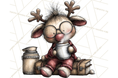 Homespun Christmas Reindeer Roadtrip PNG Clipart Product Image 2