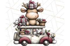 Homespun Christmas Reindeer Roadtrip PNG Clipart Product Image 4