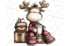 Homespun Christmas Reindeer Roadtrip PNG Clipart Product Image 5
