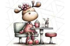 Homespun Christmas Reindeer Roadtrip PNG Clipart Product Image 2