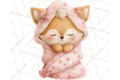 Baby Bedtime Animal Clipart PNG for Nursery Product Image 2