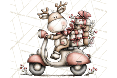Homespun Christmas Reindeer Roadtrip PNG Clipart Product Image 4