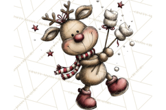 Homespun Christmas Reindeer Roadtrip PNG Clipart Product Image 5