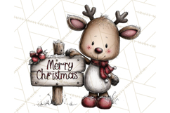 Homespun Christmas Reindeer Roadtrip PNG Clipart Product Image 5