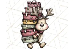 Homespun Christmas Reindeer Roadtrip PNG Clipart Product Image 4