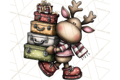 Homespun Christmas Reindeer Roadtrip PNG Clipart Product Image 5