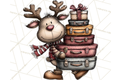 Homespun Christmas Reindeer Roadtrip PNG Clipart Product Image 2