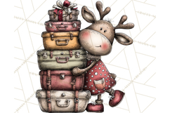 Homespun Christmas Reindeer Roadtrip PNG Clipart Product Image 3