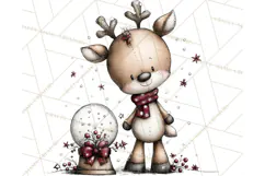 Homespun Christmas Reindeer Roadtrip PNG Clipart Product Image 3