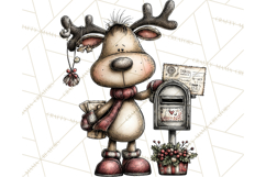Homespun Christmas Reindeer Roadtrip PNG Clipart Product Image 5