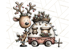 Homespun Christmas Reindeer Roadtrip PNG Clipart Product Image 2