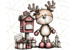 Homespun Christmas Reindeer Roadtrip PNG Clipart Product Image 3