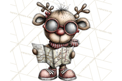 Homespun Christmas Reindeer Roadtrip PNG Clipart Product Image 2