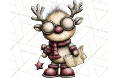 Homespun Christmas Reindeer Roadtrip PNG Clipart Product Image 4