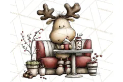 Homespun Christmas Reindeer Roadtrip PNG Clipart Product Image 2