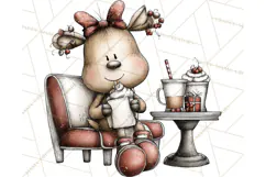 Homespun Christmas Reindeer Roadtrip PNG Clipart Product Image 3