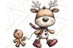 Homespun Christmas Reindeer Roadtrip PNG Clipart Product Image 5