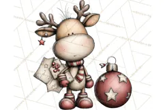 Homespun Christmas Reindeer Roadtrip PNG Clipart Product Image 3