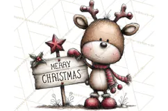 Homespun Christmas Reindeer Roadtrip PNG Clipart Product Image 4