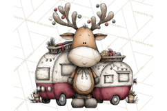 Homespun Christmas Reindeer Roadtrip PNG Clipart Product Image 2