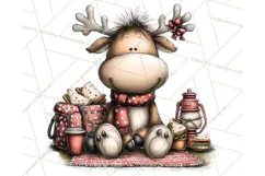 Homespun Christmas Reindeer Roadtrip PNG Clipart Product Image 4