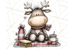 Homespun Christmas Reindeer Roadtrip PNG Clipart Product Image 5