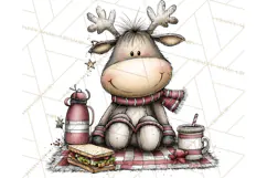 Homespun Christmas Reindeer Roadtrip PNG Clipart Product Image 5