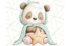 Baby Bedtime Animal Clipart PNG for Nursery Product Image 4