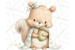 Baby Bedtime Animal Clipart PNG for Nursery Product Image 2