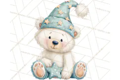Baby Bedtime Animal Clipart PNG for Nursery Product Image 3