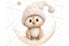 Baby Bedtime Animal Clipart PNG for Nursery Product Image 2