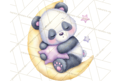 Baby Bedtime Animal Clipart PNG for Nursery Product Image 3