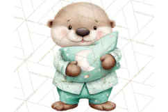 Baby Bedtime Animal Clipart PNG for Nursery Product Image 5