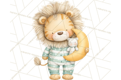 Baby Bedtime Animal Clipart PNG for Nursery Product Image 5