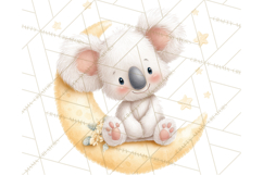 Baby Bedtime Animal Clipart PNG for Nursery Product Image 4