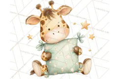 Baby Bedtime Animal Clipart PNG for Nursery Product Image 4