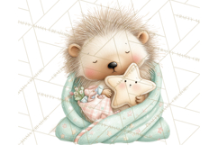 Baby Bedtime Animal Clipart PNG for Nursery Product Image 5
