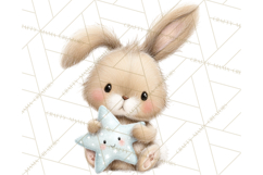 Baby Bedtime Animal Clipart PNG for Nursery Product Image 2