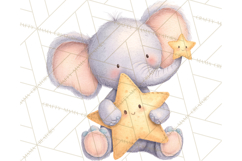 Baby Bedtime Animal Clipart PNG for Nursery Product Image 4