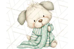Baby Bedtime Animal Clipart PNG for Nursery Product Image 2
