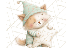 Baby Bedtime Animal Clipart PNG for Nursery Product Image 4